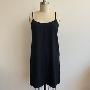 Everlane Black Japanese GoWeave Slip Dress